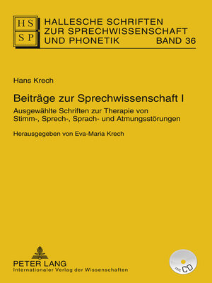 cover image of Beiträge zur Sprechwissenschaft I